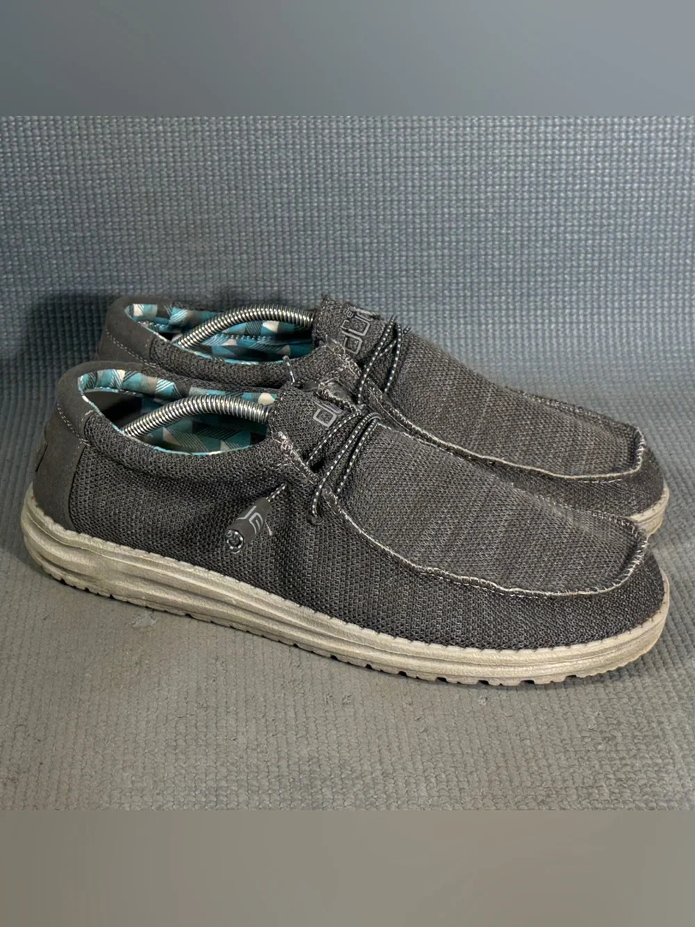Hey Dude Men’s Wally Sox Charcoal Slip On Shoes Size 13